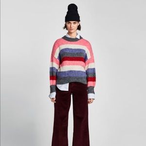 Multi colored stripe sweater